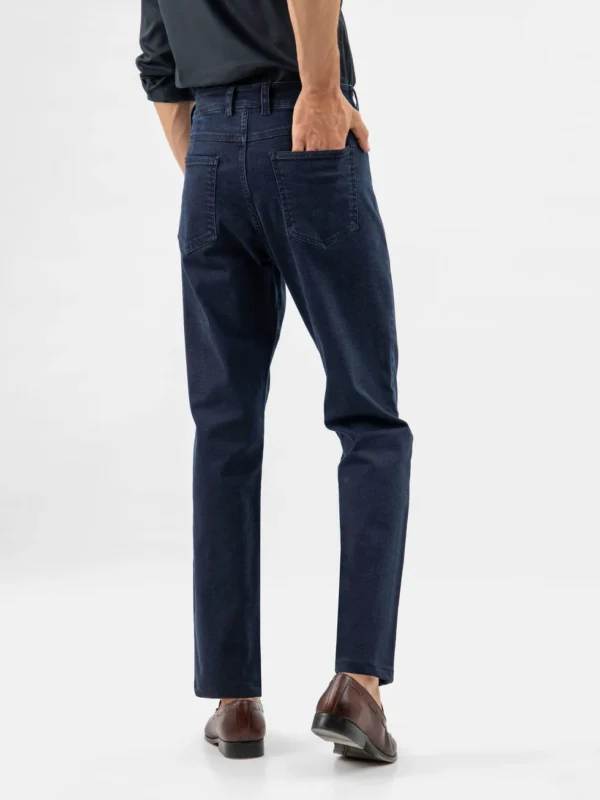Dark Washed Navy Blue Casual Fit Jeans